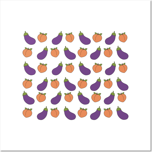 Eggplant and Peach Wall Art by valentinahramov